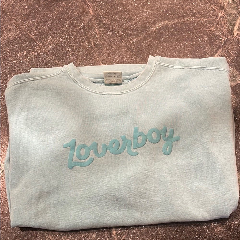 “The Batula” Blue 'Loverboy' Sweatshirt as seen in Vanderpump Rules.